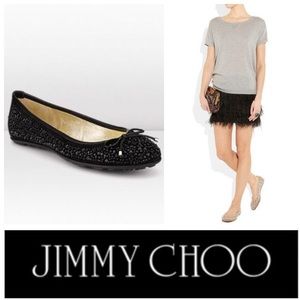 Jimmy Choo Webber Crystal Ballerina Flats
